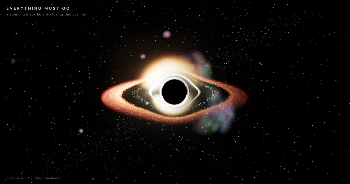 a glowing accretion disk warped around a black hole